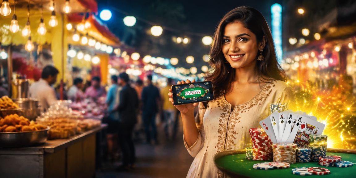 Indian Teen Patti card table with players